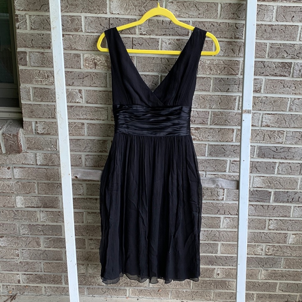 Maggie London Black Silk Cocktail Dress Size 8